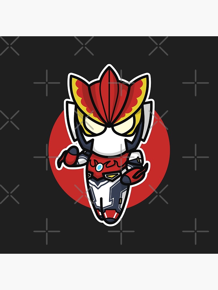 Ultraman Rosso Chibi Style Kawaii Throw Pillow - Image 2