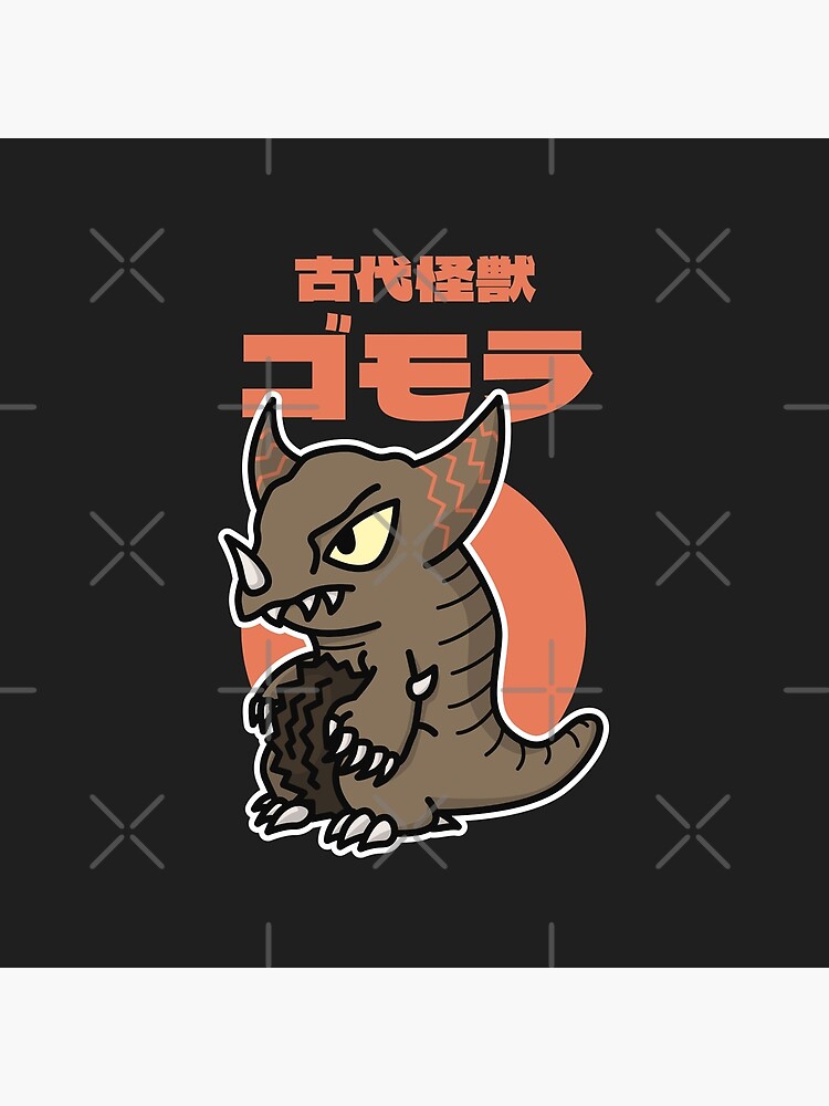 Ancient Kaiju Gomora Chibi Style Kawaii Throw Pillow - Image 2