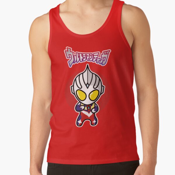 Ultraman Tiga Multi Type Chibi Style Kawaii Tank Top - Image 4