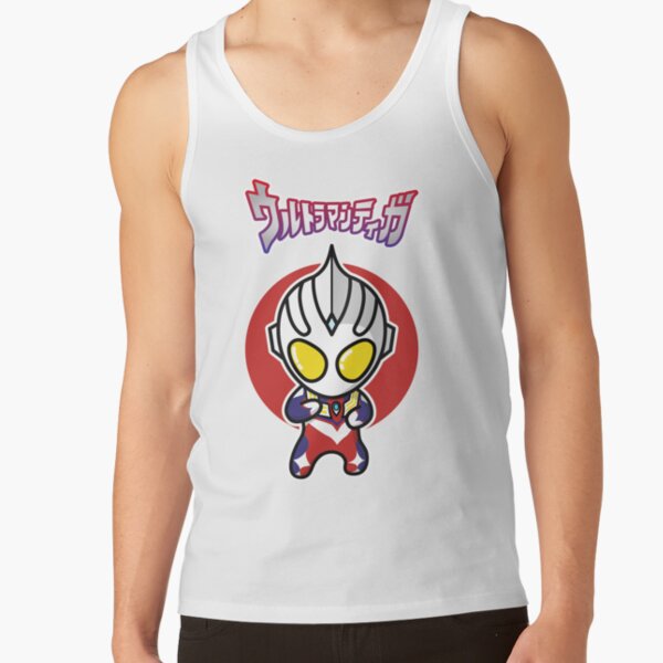 Ultraman Tiga Multi Type Chibi Style Kawaii Tank Top