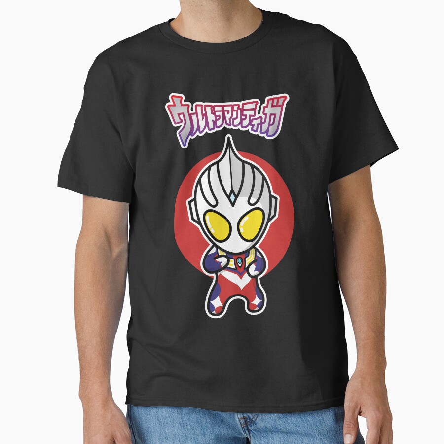 Ultraman Tiga Multi Type Chibi Style Kawaii T-shirt - Image 2