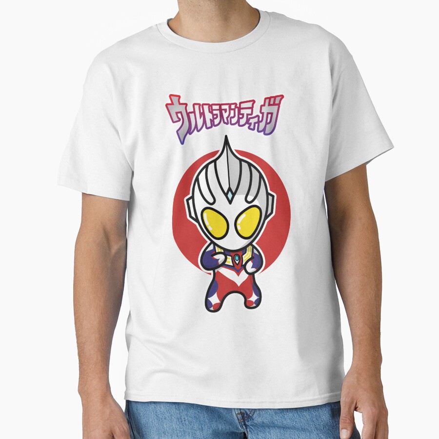Ultraman Tiga Multi Type Chibi Style Kawaii T-shirt