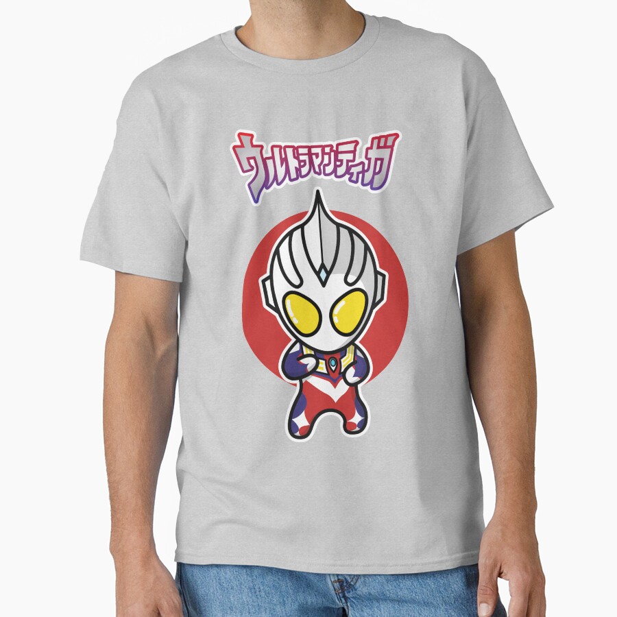 Ultraman Tiga Multi Type Chibi Style Kawaii T-shirt - Image 3