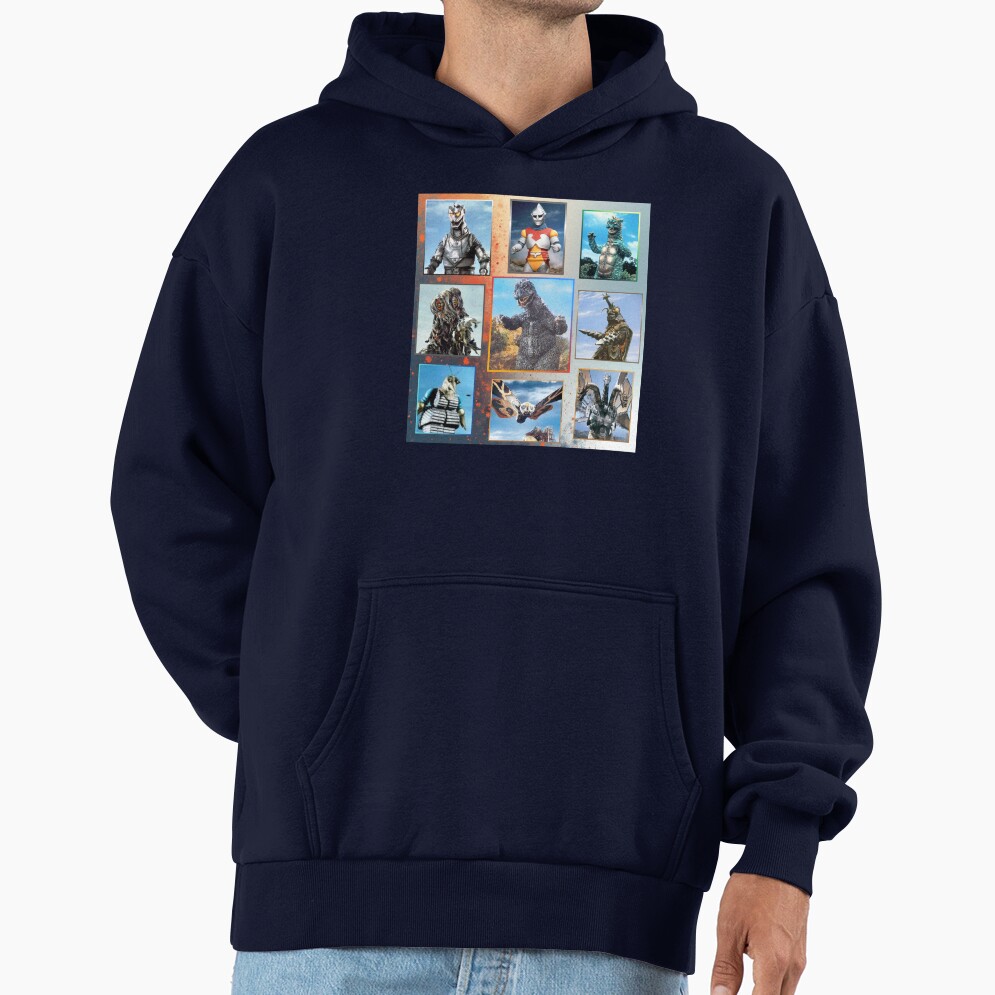Godzilla And Friends And Foes Retro Vintage Hoodie - Image 5