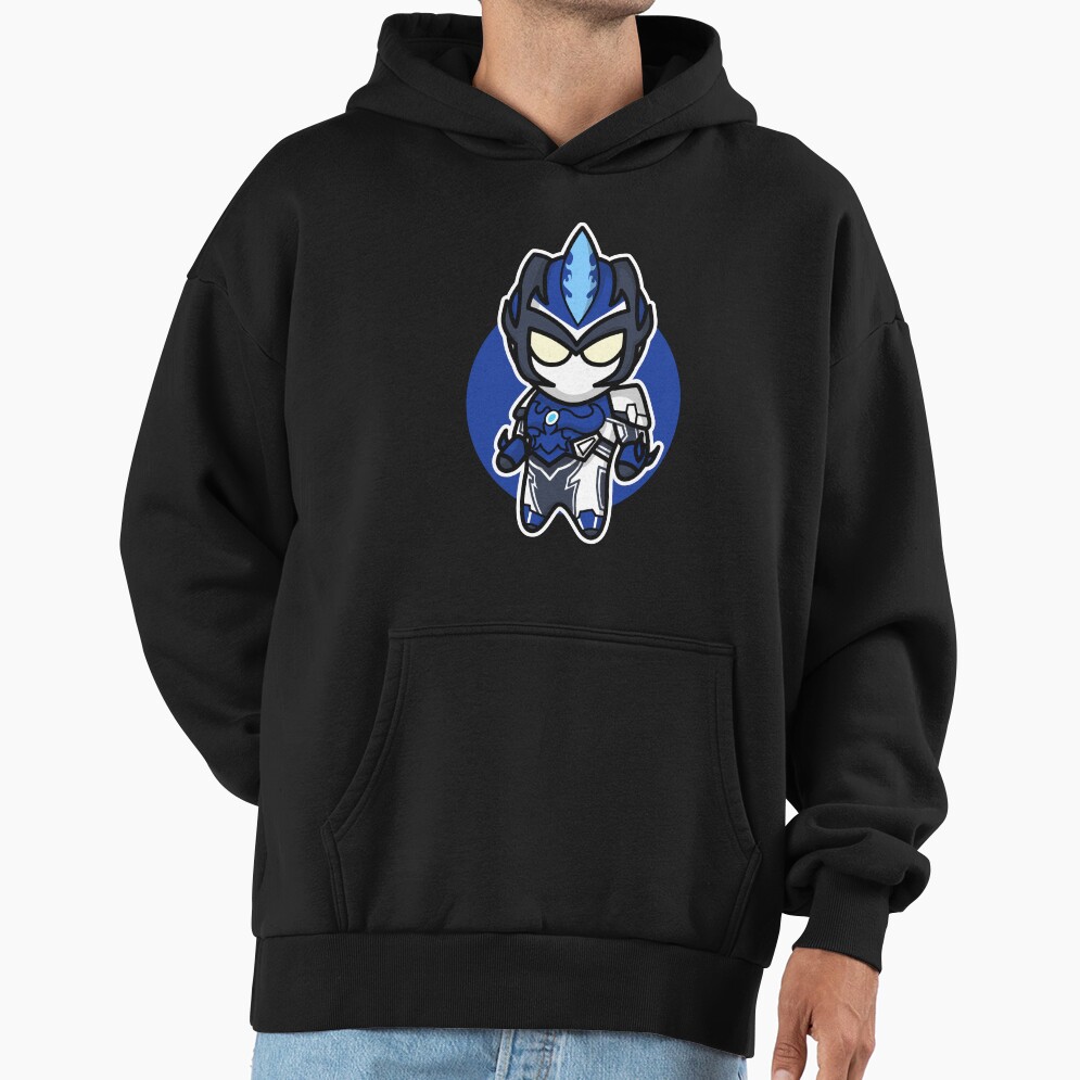 Ultraman Blu Chibi Style Kawaii Hoodie - Image 2