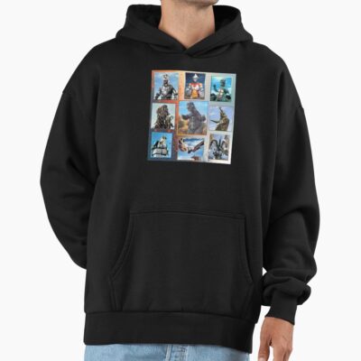 Godzilla And Friends And Foes Retro Vintage Hoodie