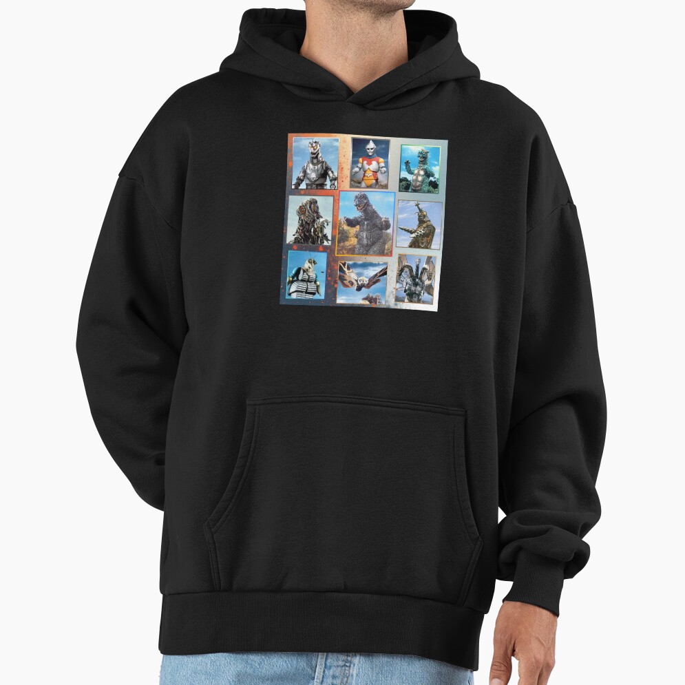 Godzilla And Friends And Foes Retro Vintage Hoodie