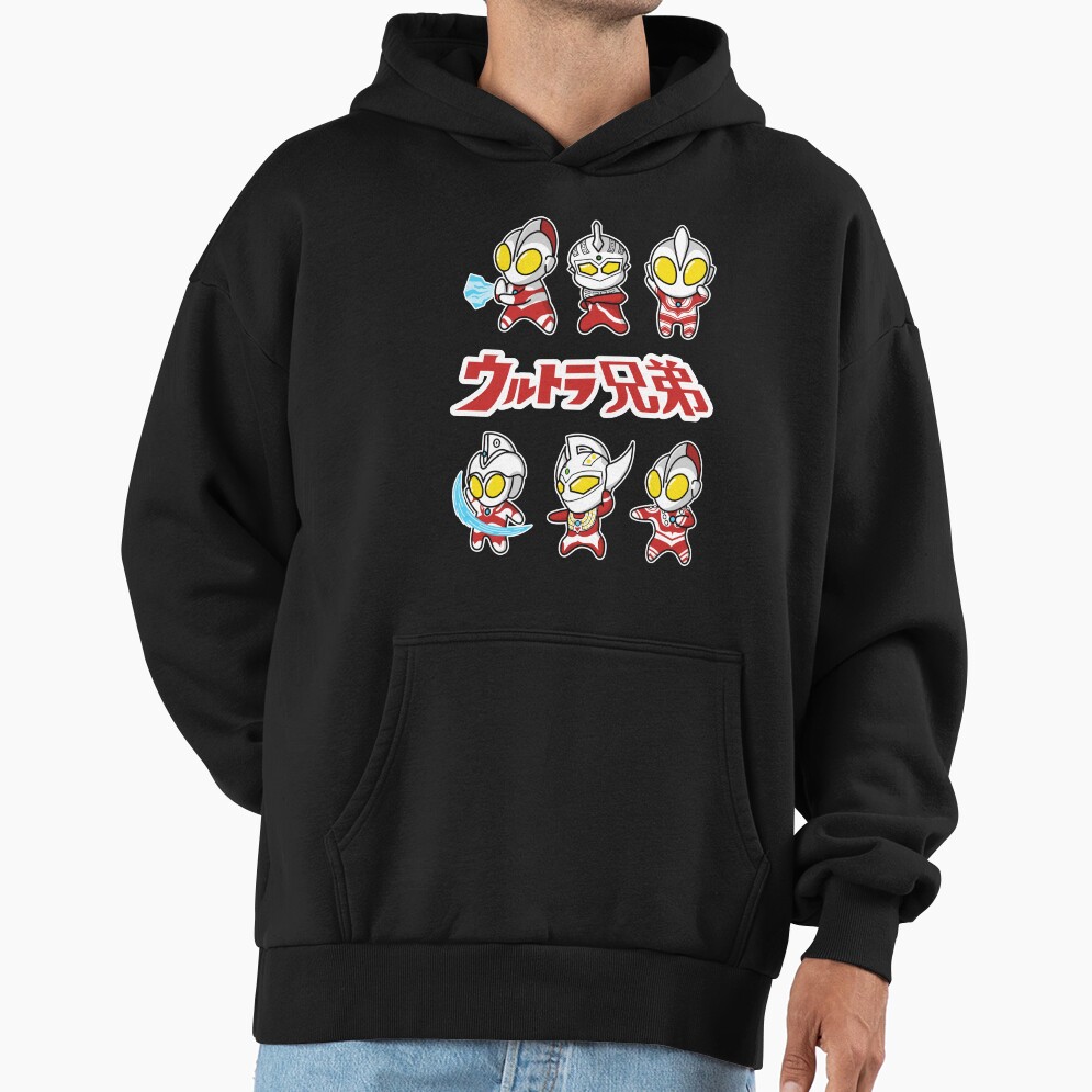 The Ultra Brothers In A Chibi Style Kawaii Hoodie - Image 2