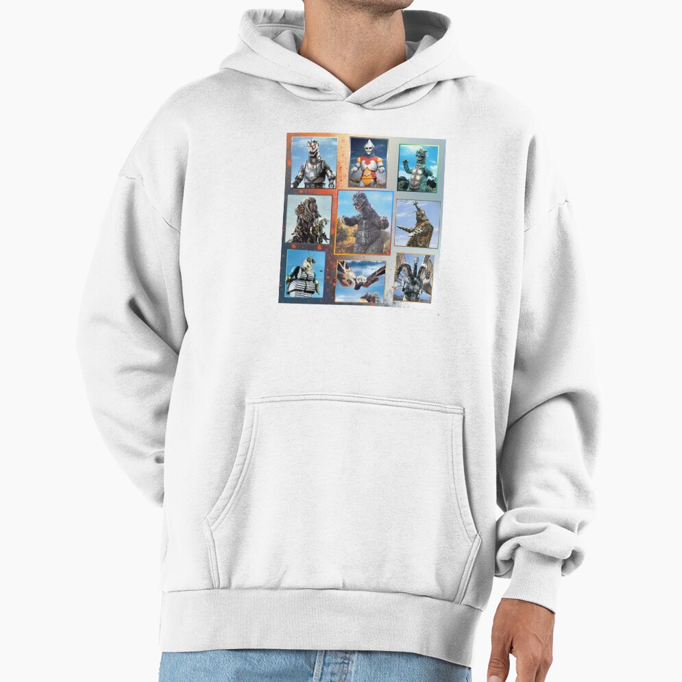 Godzilla And Friends And Foes Retro Vintage Hoodie - Image 2