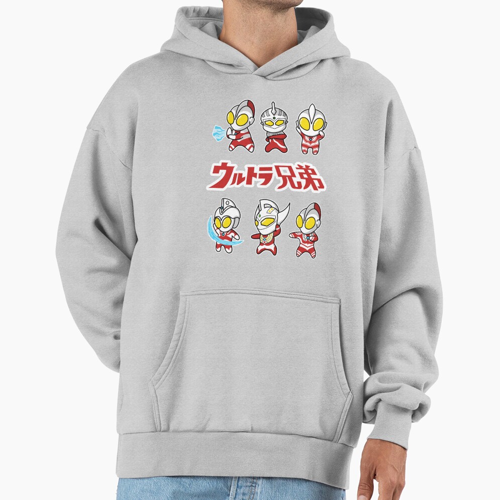 The Ultra Brothers In A Chibi Style Kawaii Hoodie - Image 4