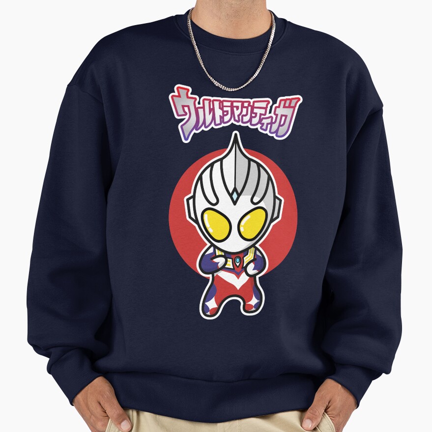 Ultraman Tiga Multi Type Chibi Style Kawaii Sweatshirt - Image 5