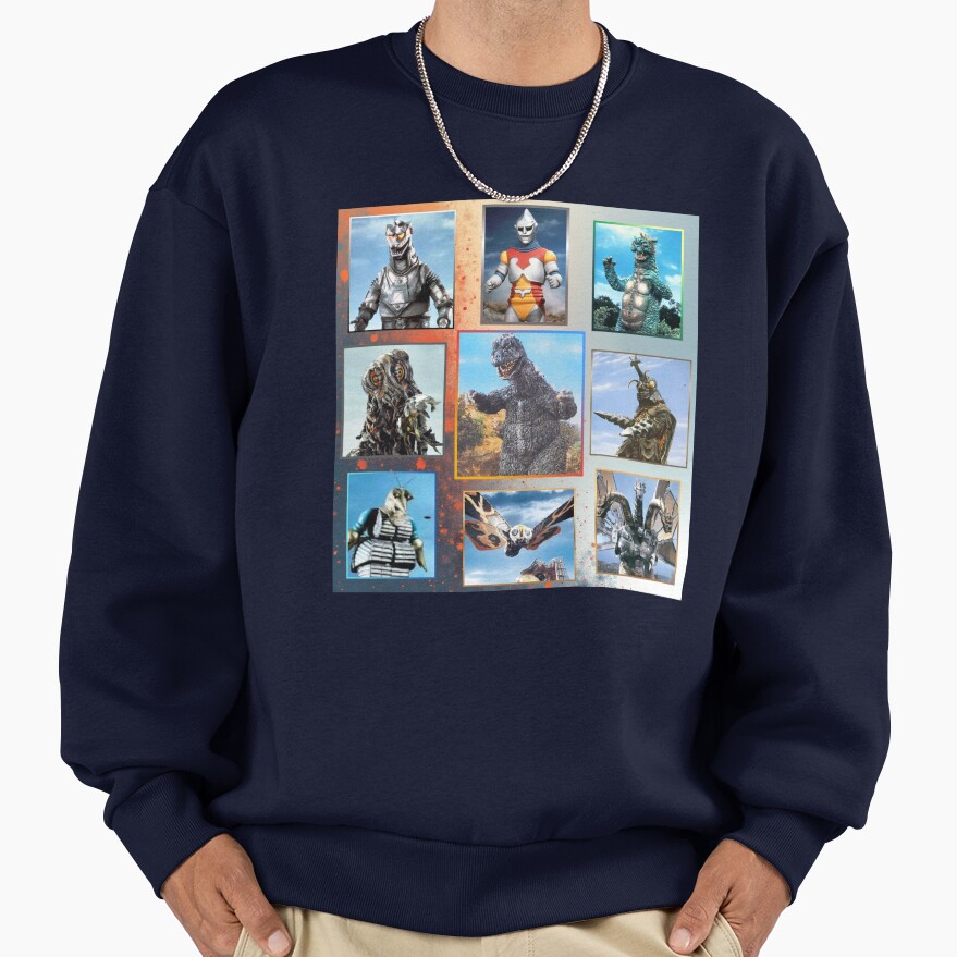 Godzilla And Friends And Foes Retro Vintage Sweatshirt - Image 5