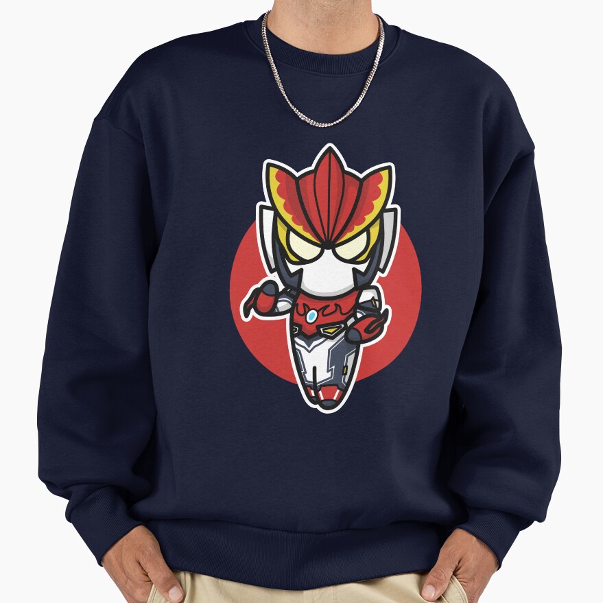 Ultraman Rosso Chibi Style Kawaii Sweatshirt - Image 5