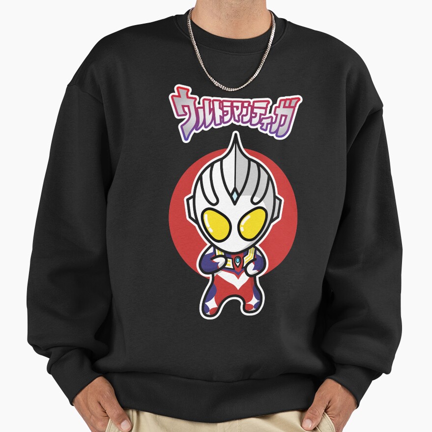Ultraman Tiga Multi Type Chibi Style Kawaii Sweatshirt - Image 2
