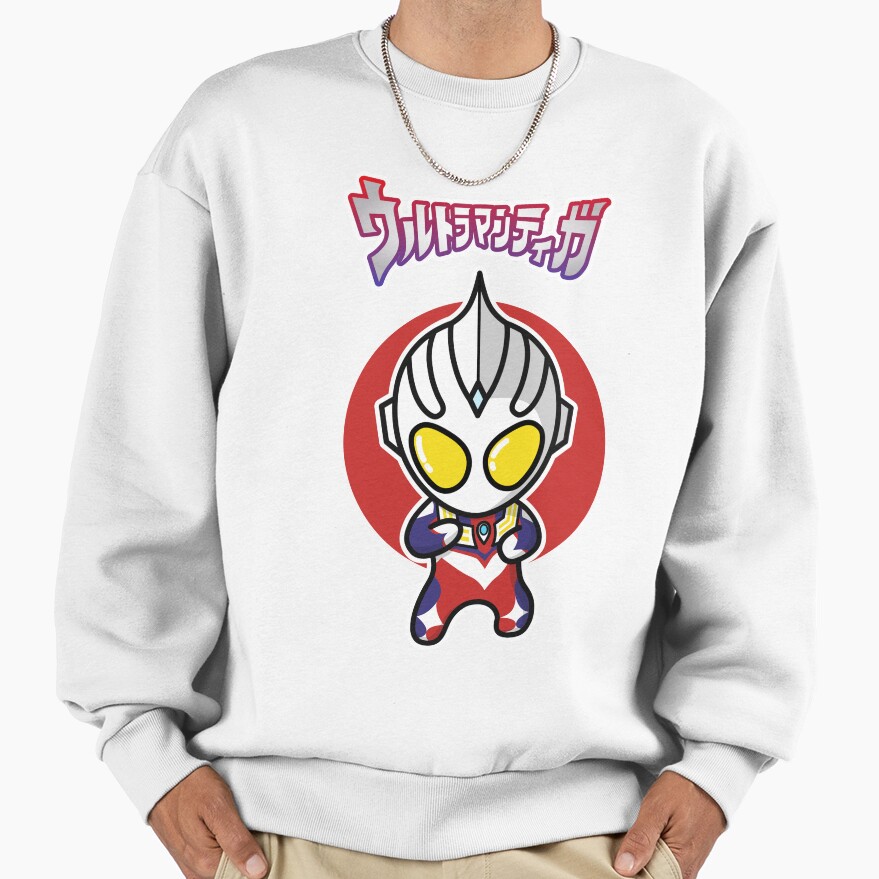 Ultraman Tiga Multi Type Chibi Style Kawaii Sweatshirt