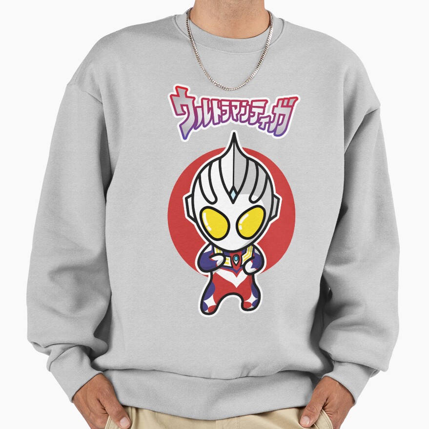 Ultraman Tiga Multi Type Chibi Style Kawaii Sweatshirt - Image 4