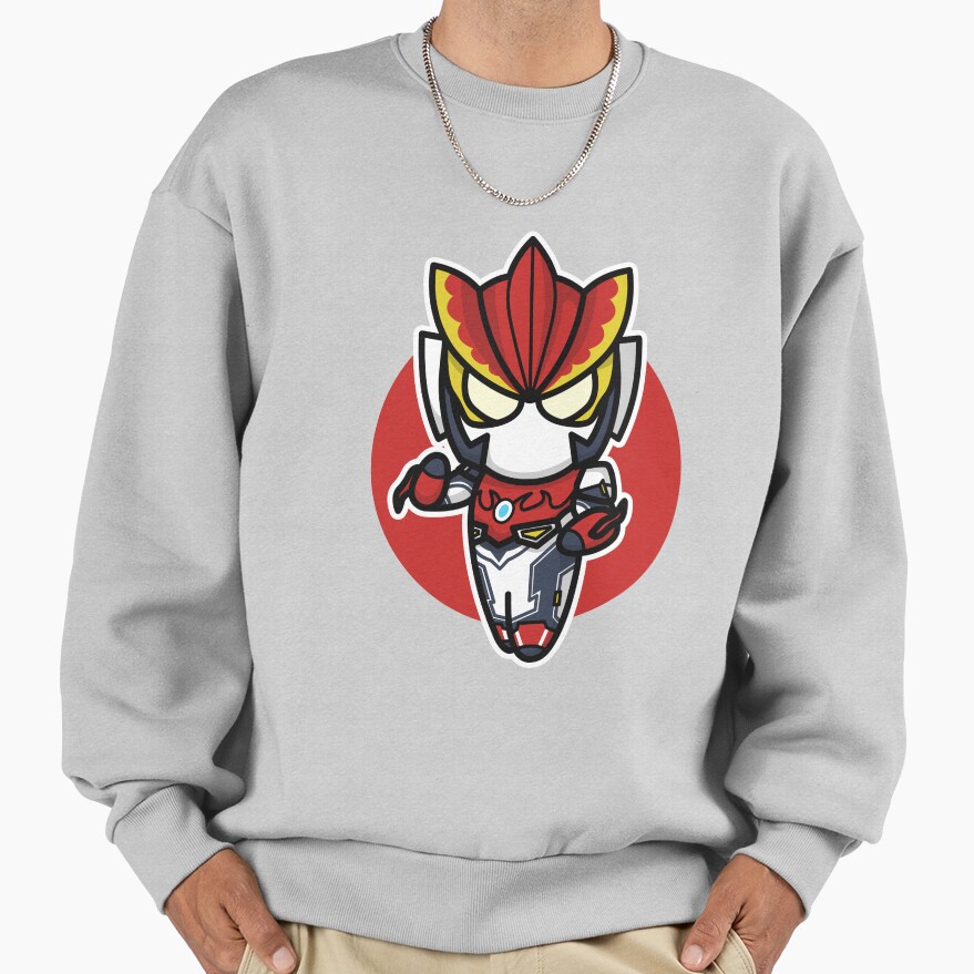 Ultraman Rosso Chibi Style Kawaii Sweatshirt - Image 4