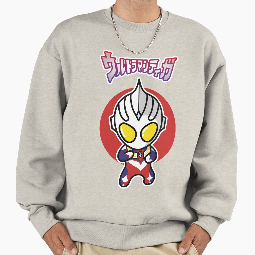 Ultraman Tiga Multi Type Chibi Style Kawaii Sweatshirt - Image 3