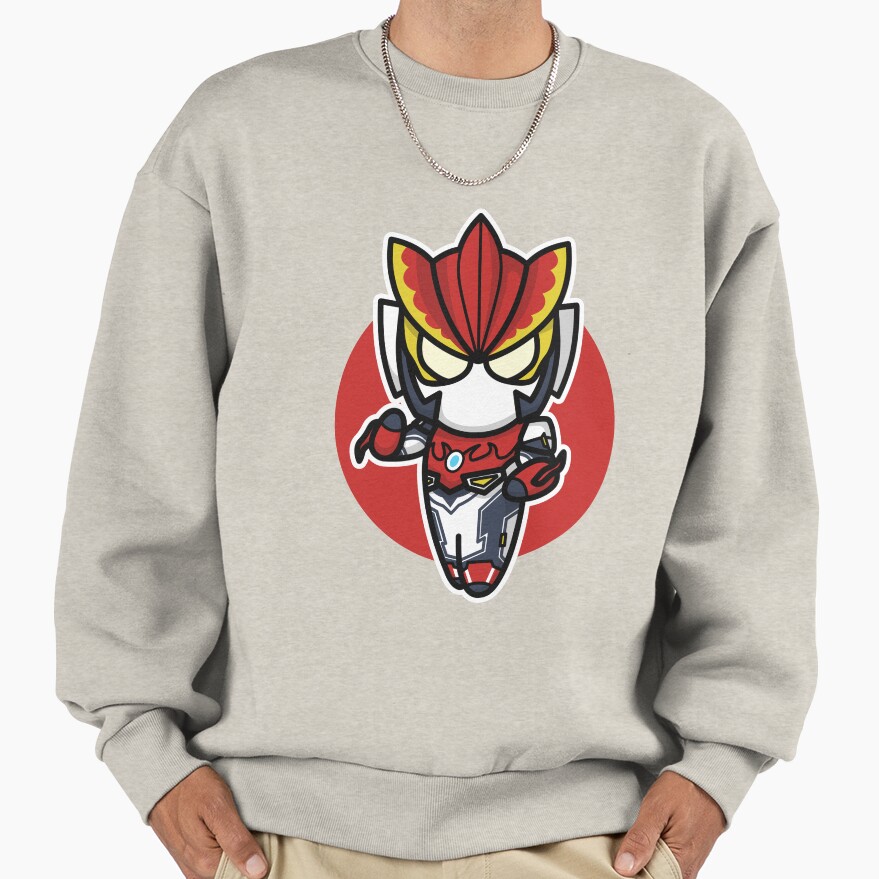 Ultraman Rosso Chibi Style Kawaii Sweatshirt - Image 3