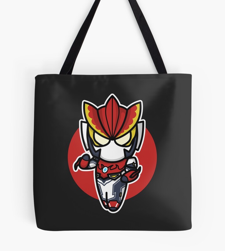 Ultraman Rosso Chibi Style Kawaii Tote Bag