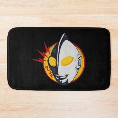 Half Face Yellow Eyes Hero Mask Bath Mat