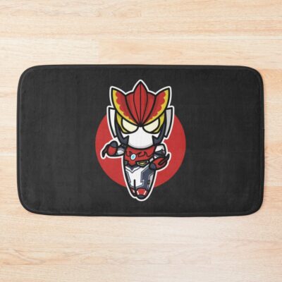 Ultraman Rosso Chibi Style Kawaii Bath Mat