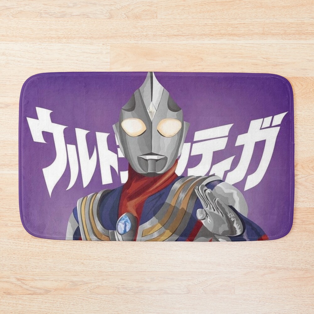 Ultraman Purple Background Bath Mat