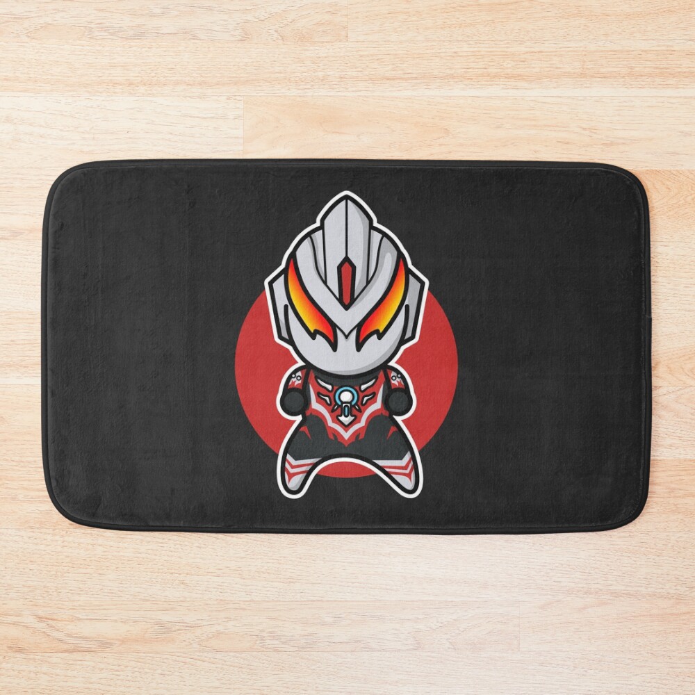 Ultraman Orb Thunder Breastar Chibi Style Kawaii Bath Mat
