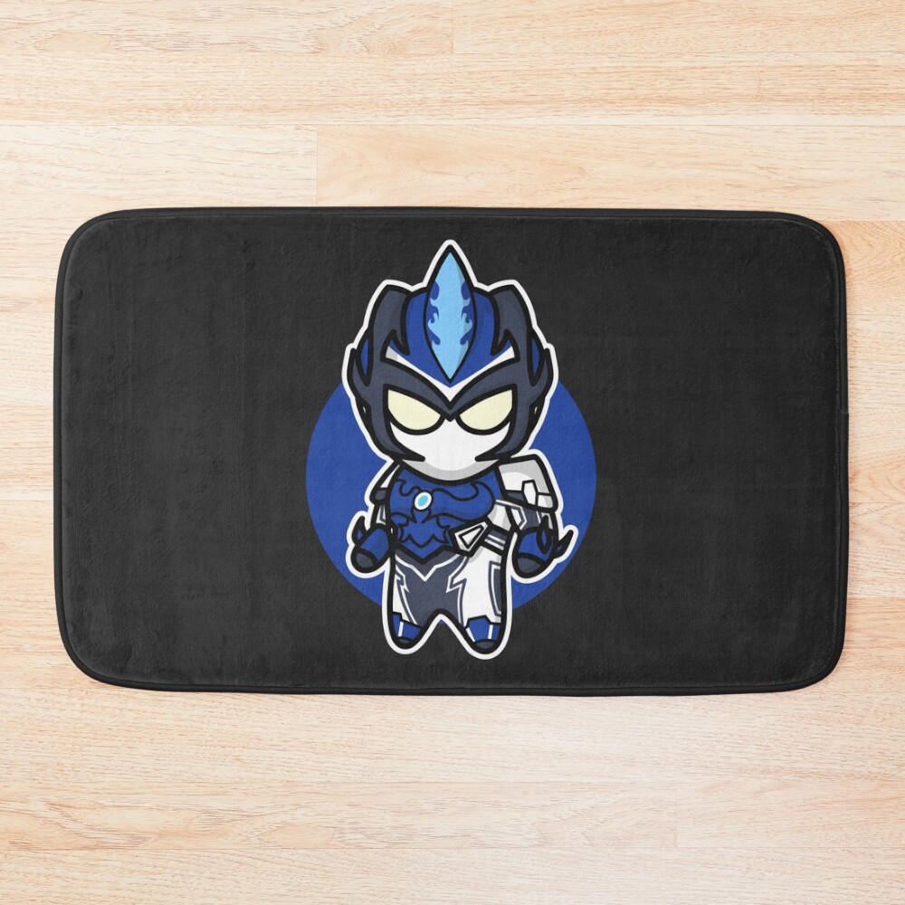 Ultraman Blu Chibi Style Kawaii Bath Mat