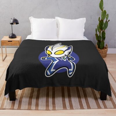 Ultraman Hikari Chibi Style Kawaii Throw Blanket