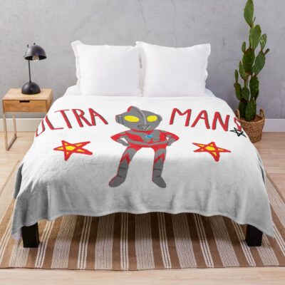 Ultraman Drawing Throw Blanket