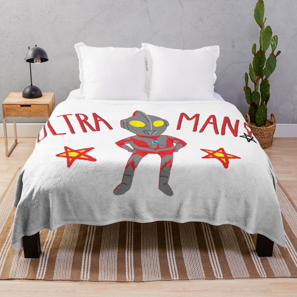 Ultraman Drawing Throw Blanket