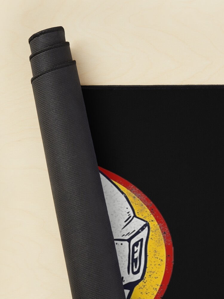Half Face Yellow Eyes Hero Mask Mouse Pad - Image 2