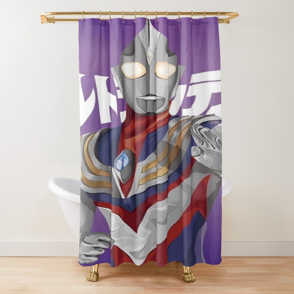 Ultraman Purple Background Shower Curtain