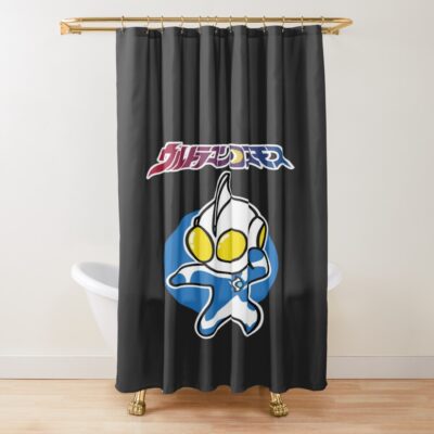 Ultraman Cosmos Chibi Style Kawaii Shower Curtain