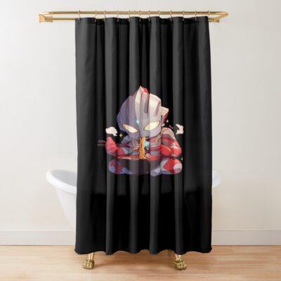 Ultraman Anime Kawaii Ramen Shower Curtain
