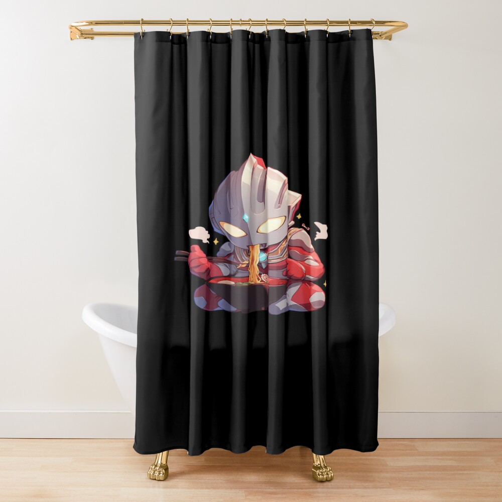 Ultraman Anime Kawaii Ramen Shower Curtain