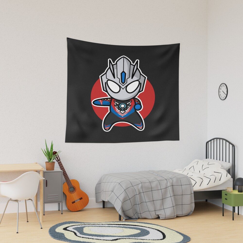 Ultraman Orb Hurricane Slash Chibi Style Kawaii Tapestry