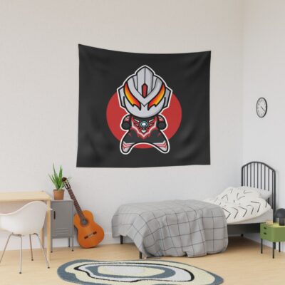 Ultraman Orb Thunder Breastar Chibi Style Kawaii Tapestry
