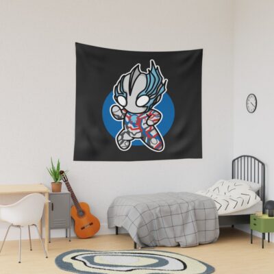 Ultraman Blazar Chibi Style Kawaii Tapestry