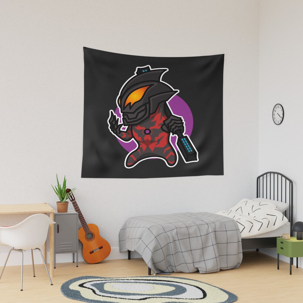 Ultraman Belial Chibi Style Kawaii Tapestry