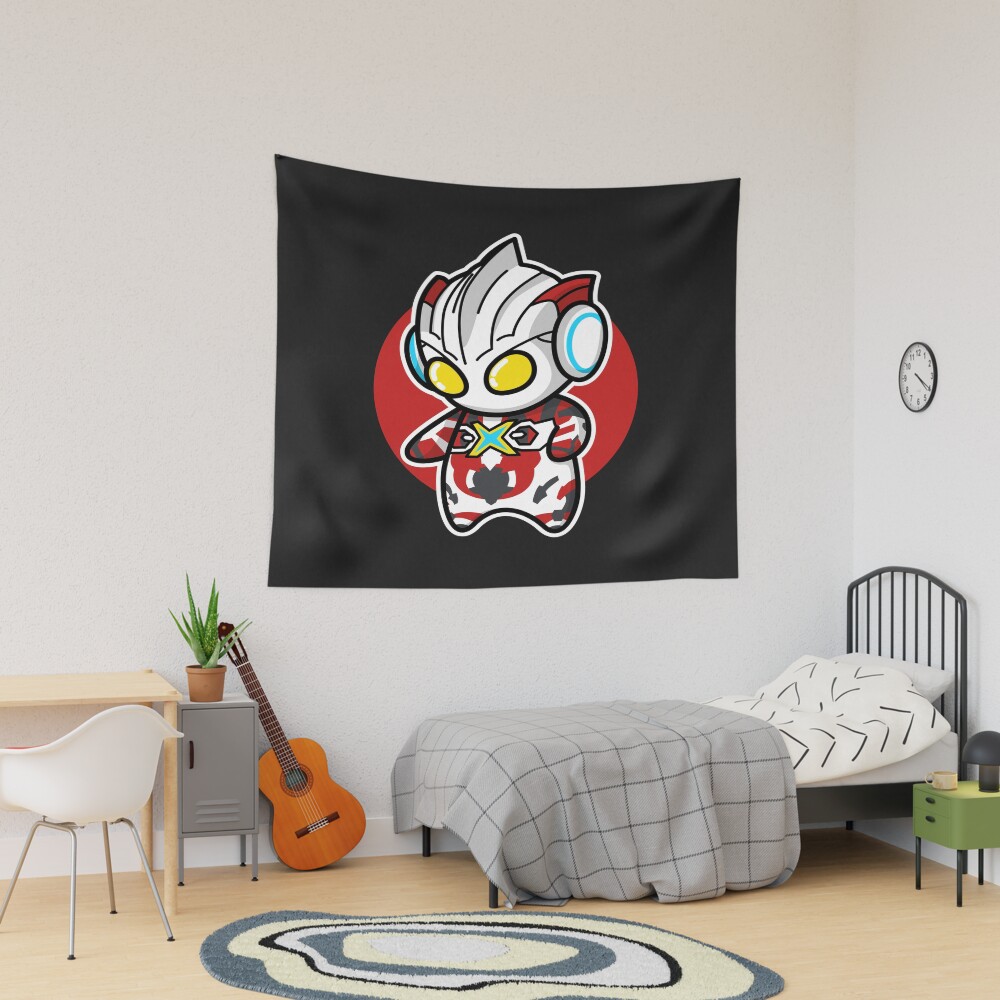 Ultraman X Chibi Style Kawaii Tapestry