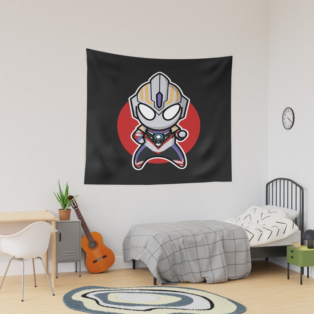 Ultraman Orb Spacium Zeperion Chibi Style Kawaii Tapestry