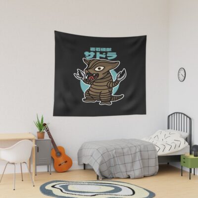 Rock Kaiju Sadola Chibi Style Kawaii Tapestry