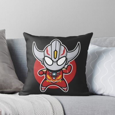 Ultraman Orb Burnmite Chibi Style Kawaii Throw Pillow