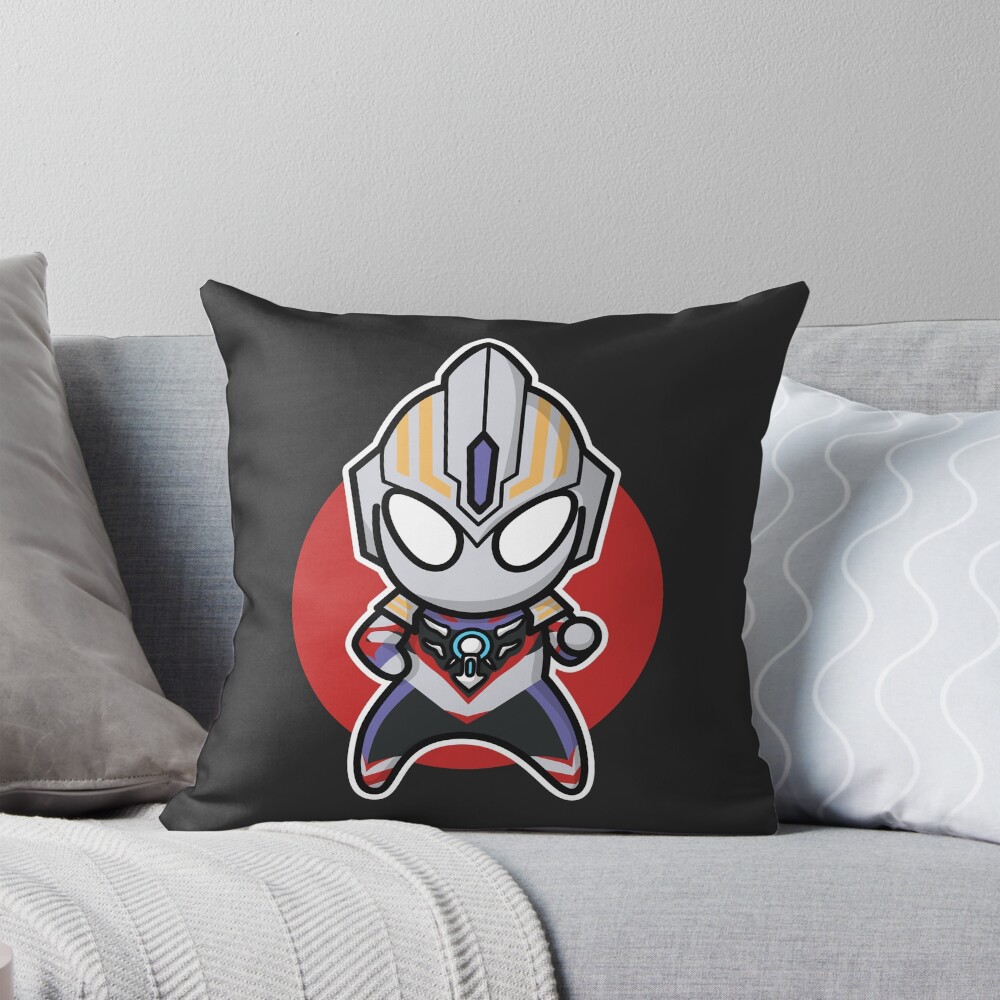 Ultraman Orb Spacium Zeperion Chibi Style Kawaii Throw Pillow