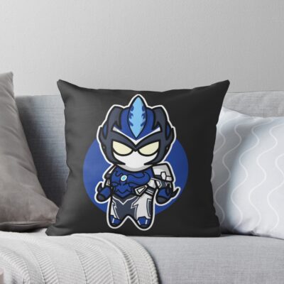 Ultraman Blu Chibi Style Kawaii Throw Pillow