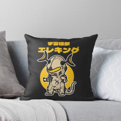 Space Kaiju Eleking Chibi Style Kawaii Throw Pillow
