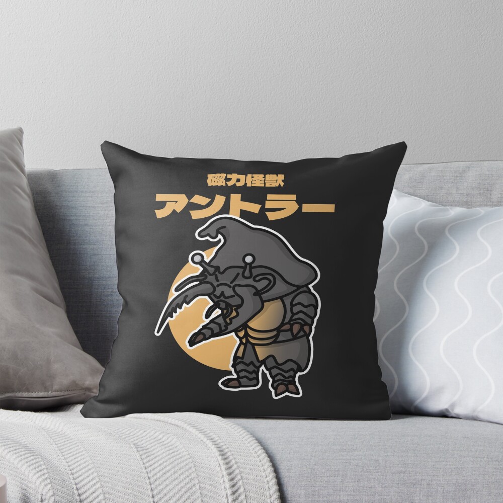 Magnetic Kaiju Antlar Chibi Style Kawaii Throw Pillow