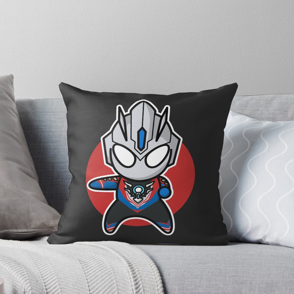 Ultraman Orb Hurricane Slash Chibi Style Kawaii Throw Pillow
